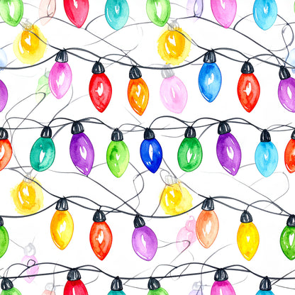 Festive Ornament Lights Pattern 22 Quilting Cotton Fabric