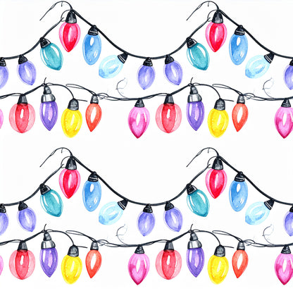 Festive Ornament Lights Pattern 4 Quilting Cotton Fabric