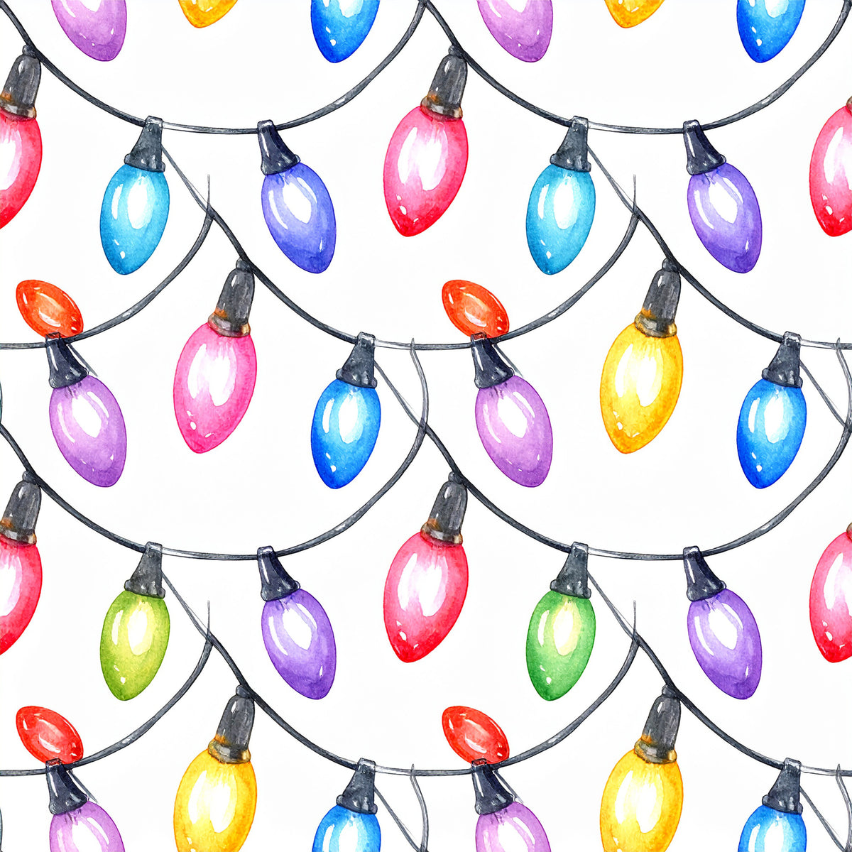 Festive Ornament Lights Pattern 9 Quilting Cotton Fabric