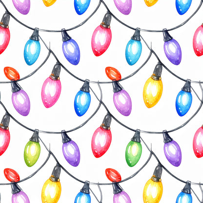 Festive Ornament Lights Pattern 9 Quilting Cotton Fabric