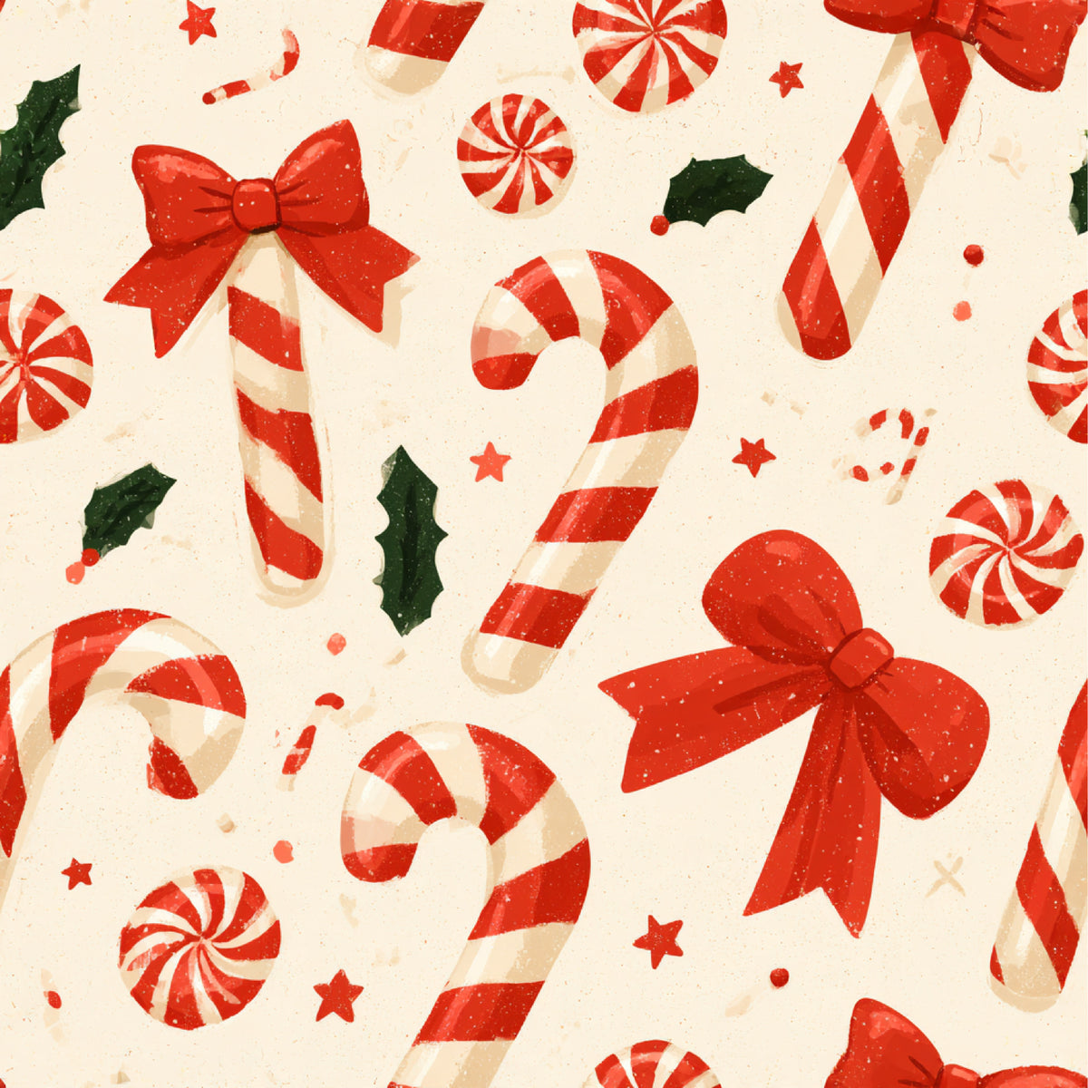 Festive Peppermint Cheer Pattern 12 Quilting Cotton Fabric