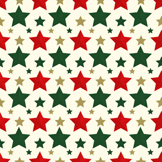 Festive Stars And Stripes Pattern 1 Quilting Cotton Fabric