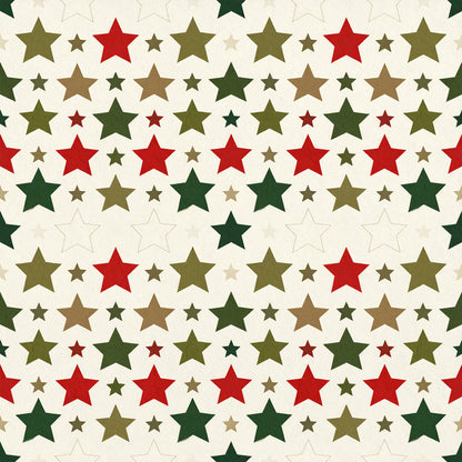 Festive Stars And Stripes Pattern 20 Quilting Cotton Fabric