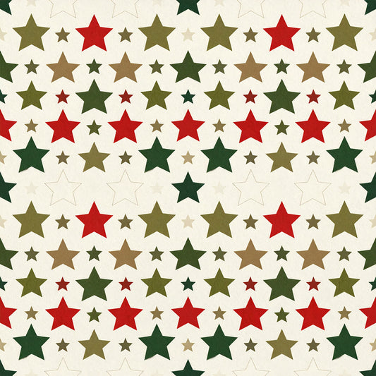 Festive Stars And Stripes Pattern 20 Quilting Cotton Fabric