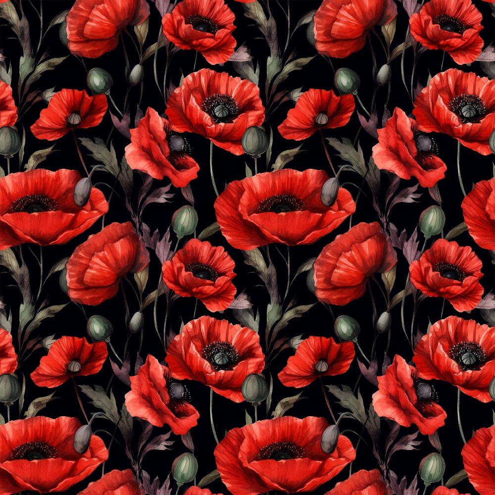 Fields of Poppies Pattern 5 Quilting Cotton Fabric