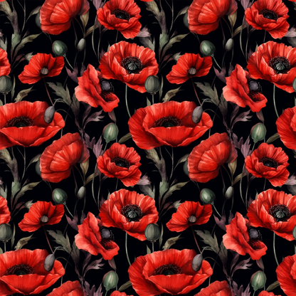 Fields of Poppies Pattern 5 Quilting Cotton Fabric