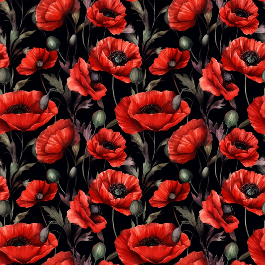 Fields of Poppies Pattern 5 Quilting Cotton Fabric