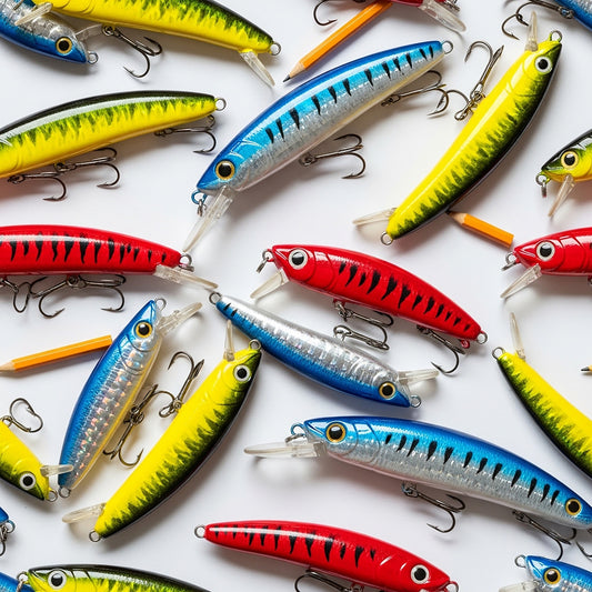 Fishing Lures And Tackle Pattern 13 Quilting Cotton Fabric