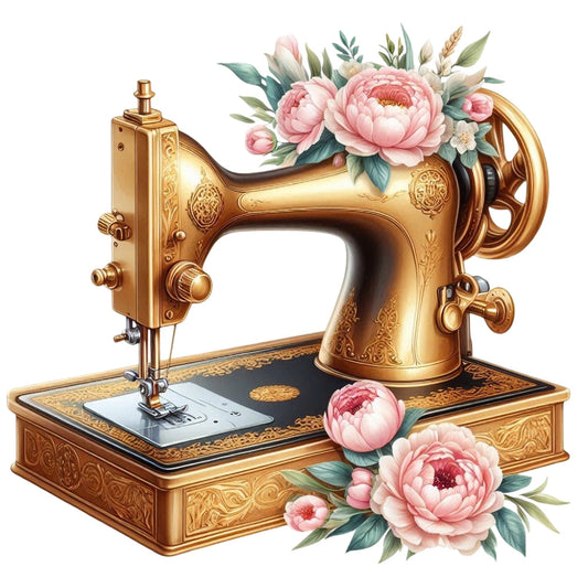 Floral Cute Sewing Machine Fabric Panel 23