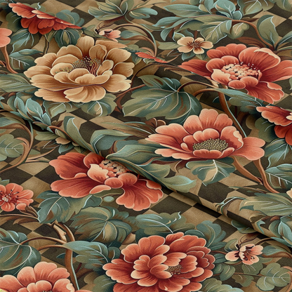 Floral Scrollwork Pattern 3 Quilting Cotton Fabric