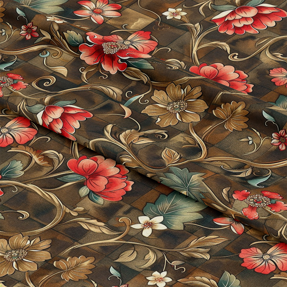 Floral Scrollwork Pattern 4 Quilting Cotton Fabric