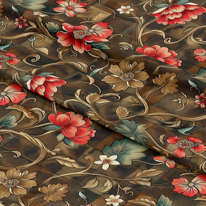 Floral Scrollwork Pattern 4 Quilting Cotton Fabric