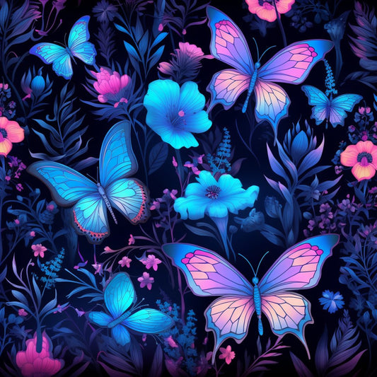 Floral Butterfly Pattern 2 Quilting Cotton Fabric
