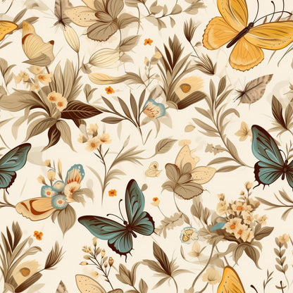 Floral Butterfly Pattern 9 Quilting Cotton Fabric