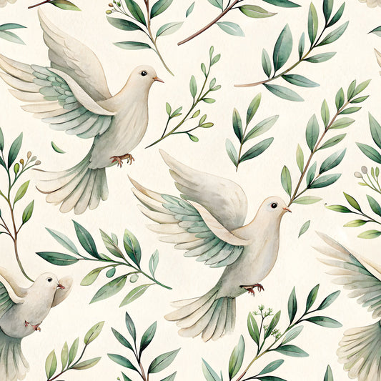 Floral Christian Faith Pattern 3 Quilting Cotton Fabric