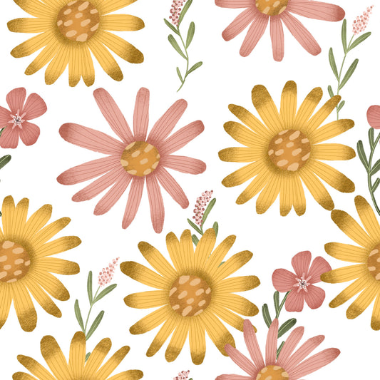 Flower Town Pattern 6 Quilting Cotton Fabric
