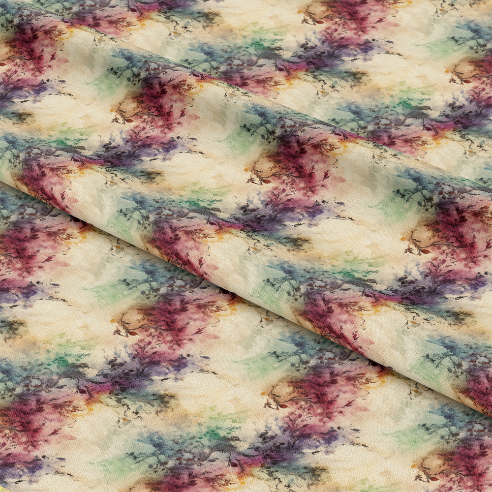Flowers and Swirls Pattern 12 Quilting Cotton Fabric