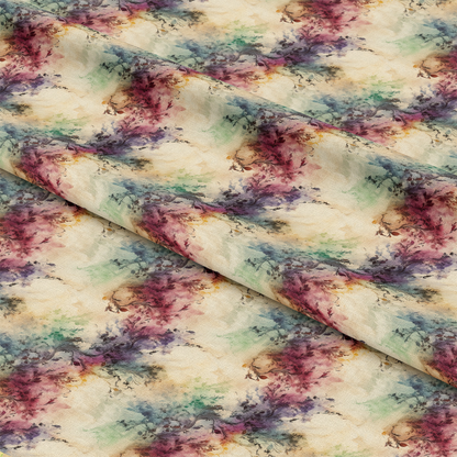 Flowers and Swirls Pattern 12 Quilting Cotton Fabric