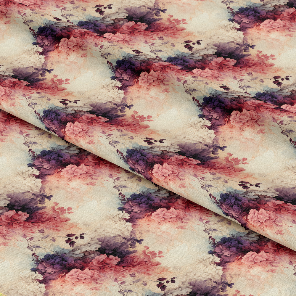 Flowers and Swirls Pattern 6 Quilting Cotton Fabric