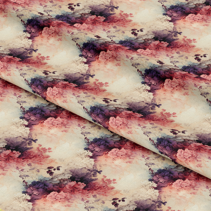 Flowers and Swirls Pattern 6 Quilting Cotton Fabric