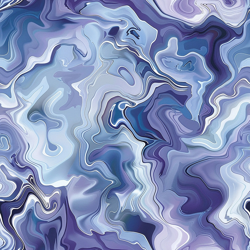 Abstract image with swirling patterns in shades of blue, purple, and white, resembling marbled or liquid textures.