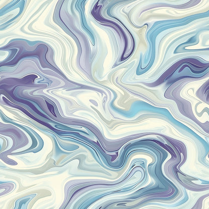 Abstract pattern with swirling blue, purple, and white marble-like textures.