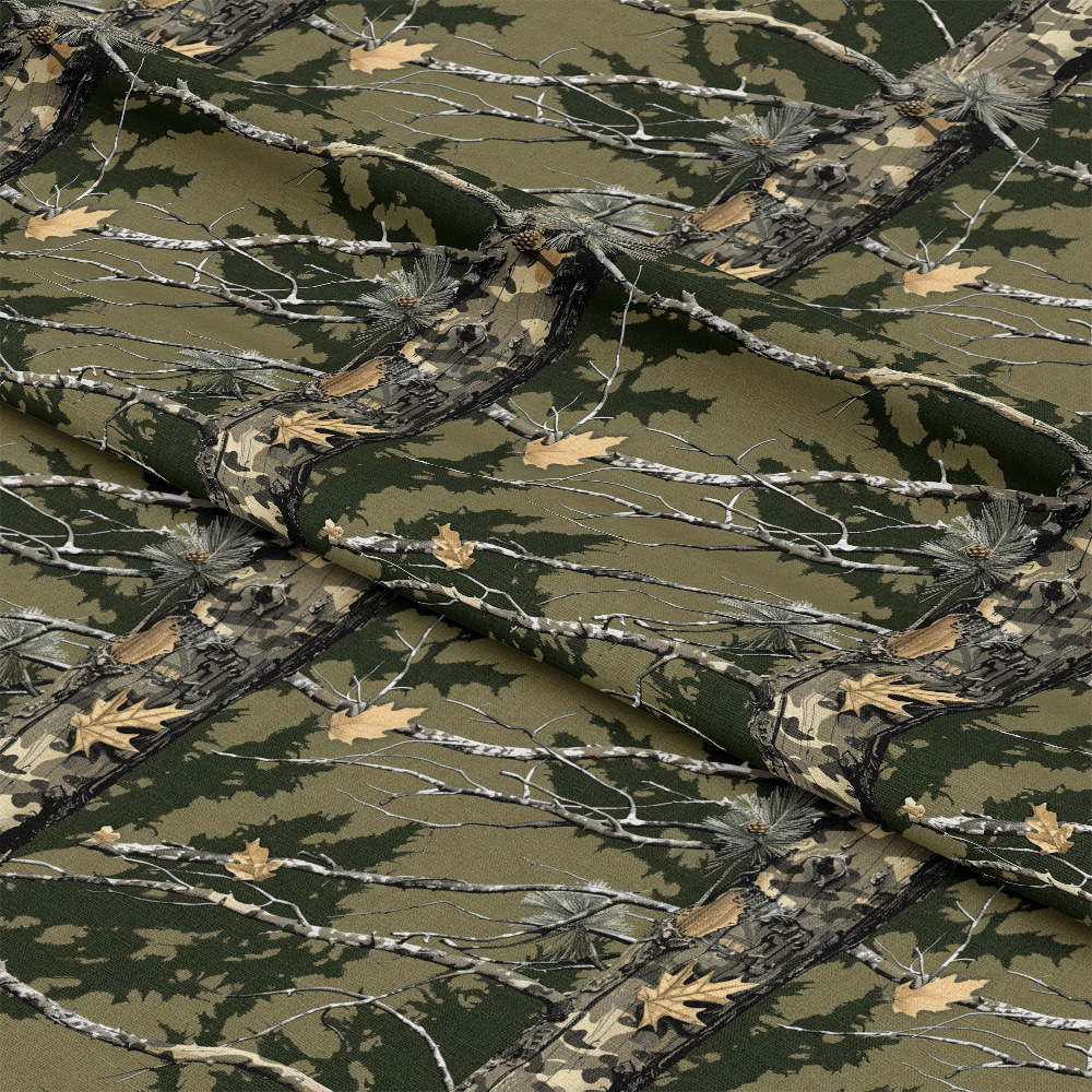Forest Camouflage Pattern 2 Quilting Cotton Fabric