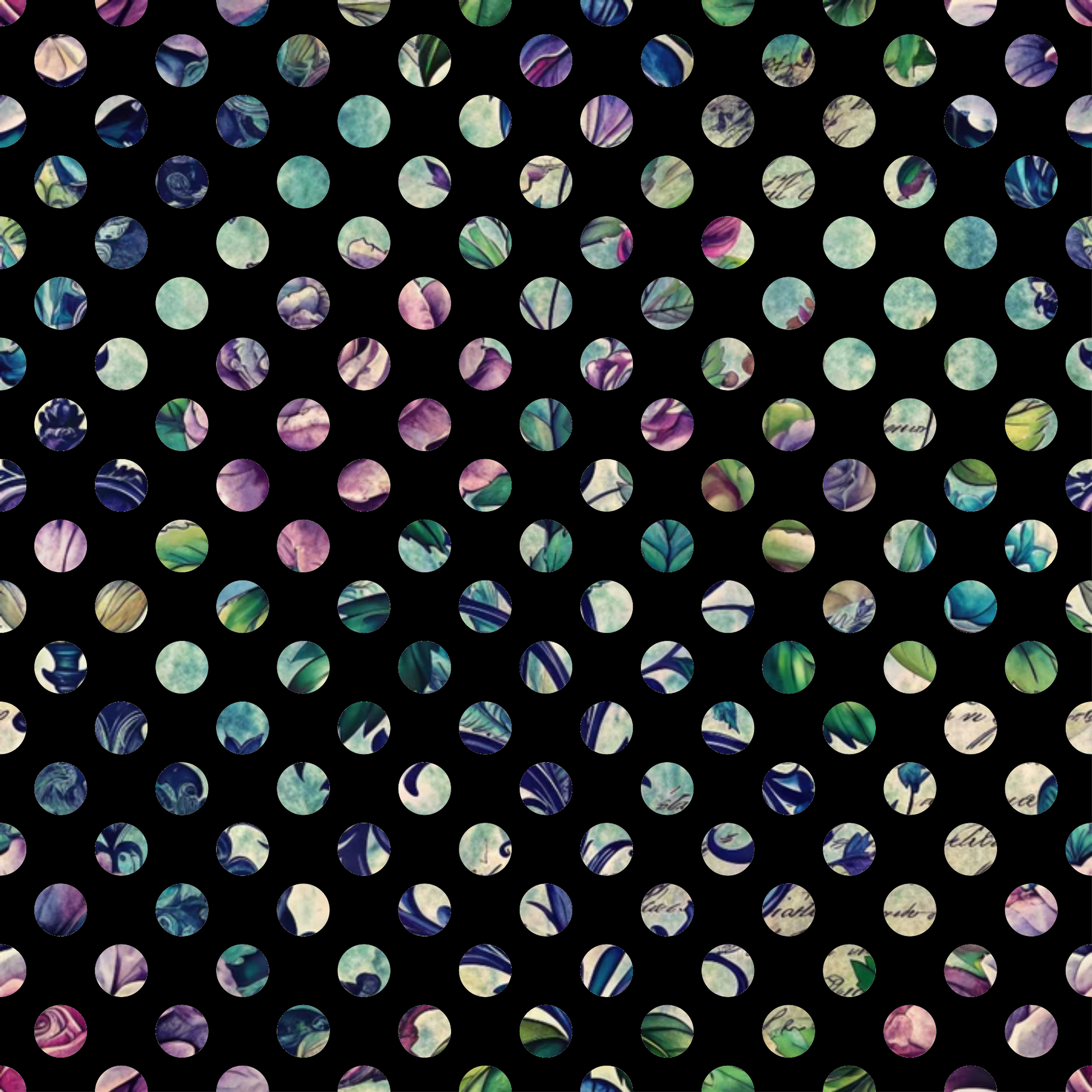 polka dots, circular pattern, iridescent colors, holographic effect, rainbow hues, purple, teal, green, pink, blue, metallic sheen, geometric design, spotted fabric, quilting cotton, reflective surface, prismatic colors, dot motif, shimmery texture, contemporary pattern, craft fabric