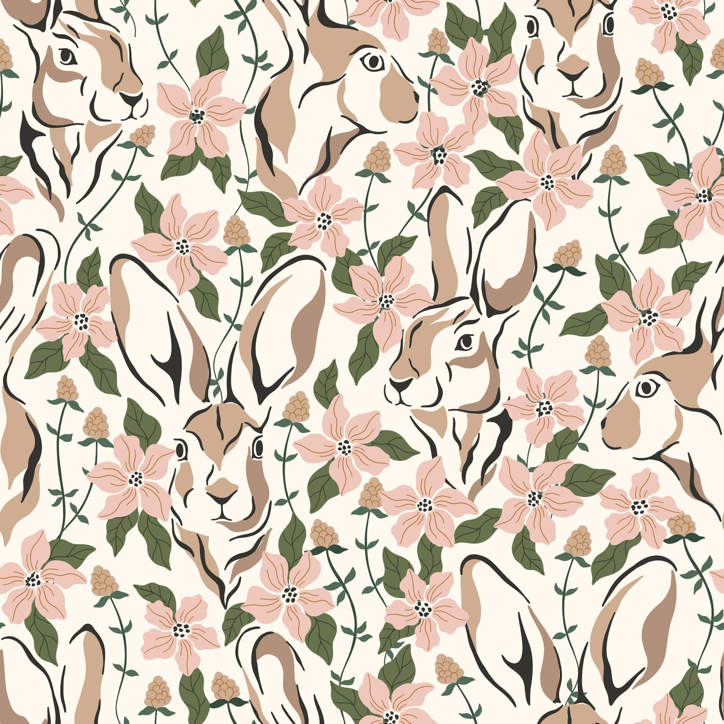 Forest Animal Pattern 10 Quilting Cotton Fabric