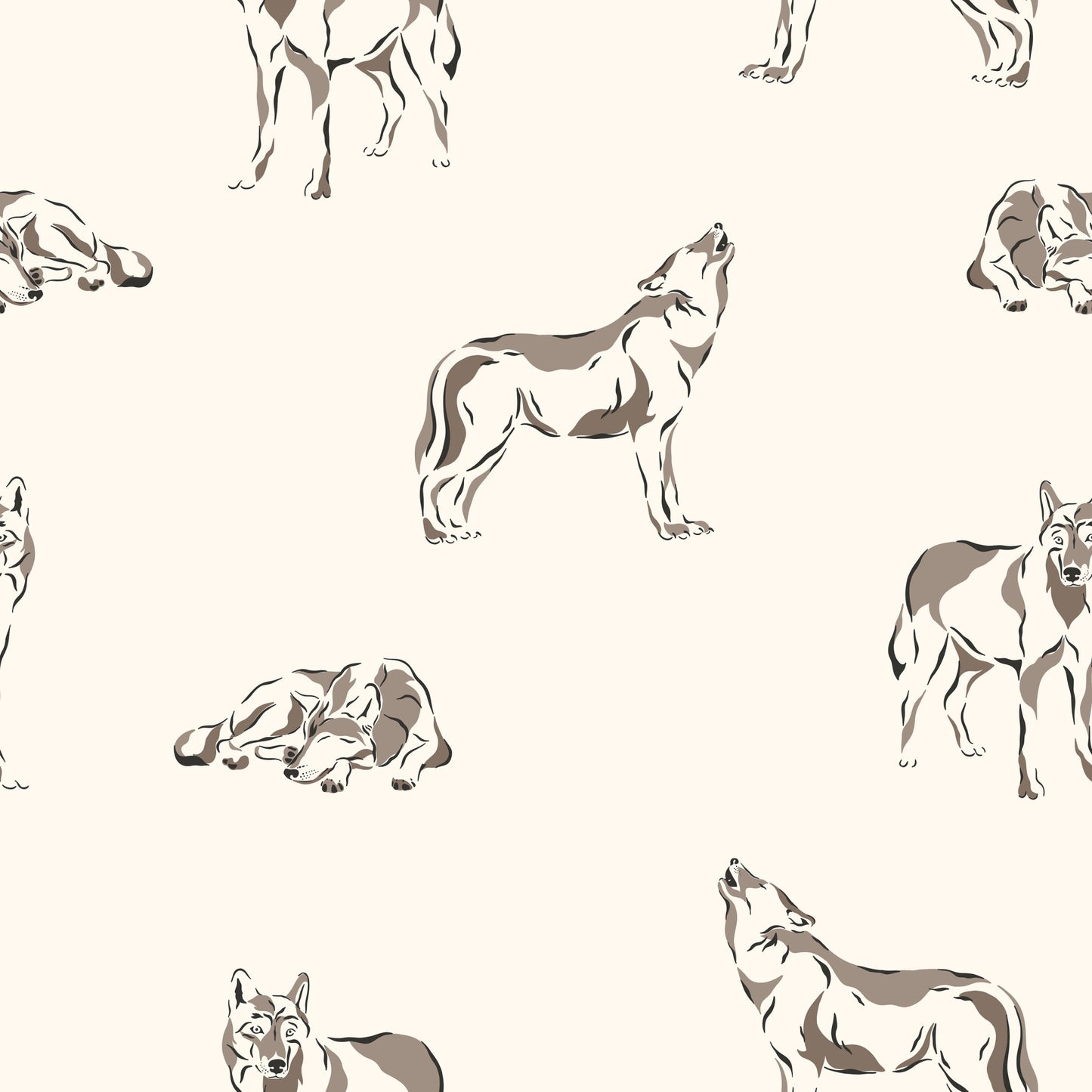 Forest Animal Pattern 14 Quilting Cotton Fabric