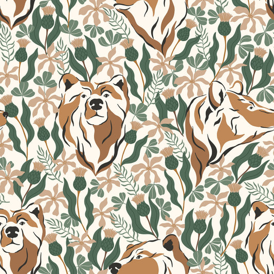 Forest Animal Pattern 2 Quilting Cotton Fabric
