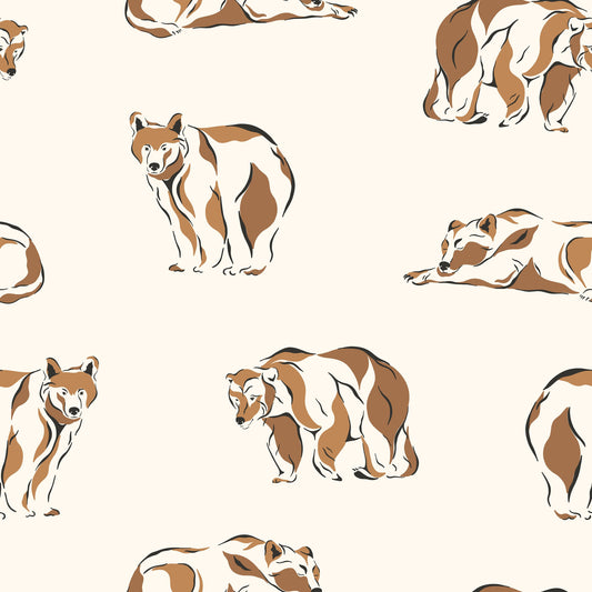 Forest Animal Pattern 4 Quilting Cotton Fabric