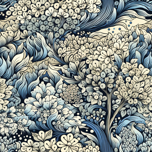 Forest Doodle Pattern 2 Quilting Cotton Fabric