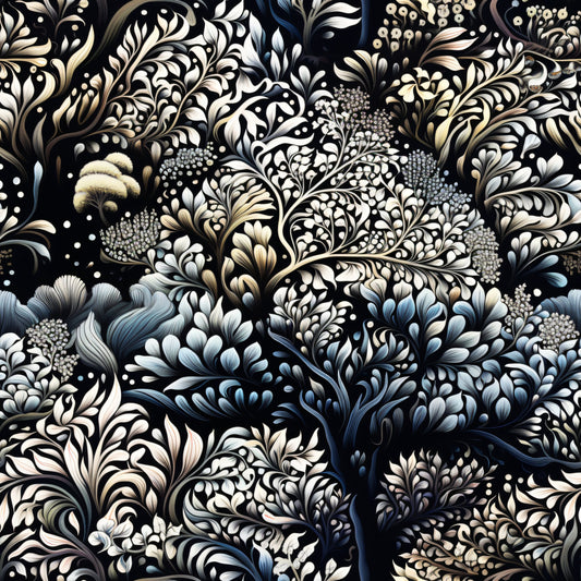 Forest Doodle Pattern 3 Quilting Cotton Fabric