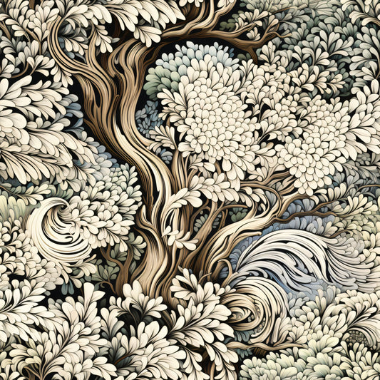 Forest Doodle Pattern 4 Quilting Cotton Fabric