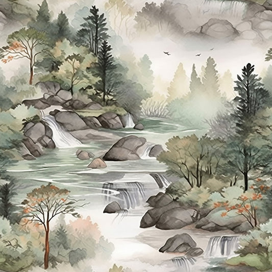 Forest Streams Pattern 2 Quilting Cotton Fabric