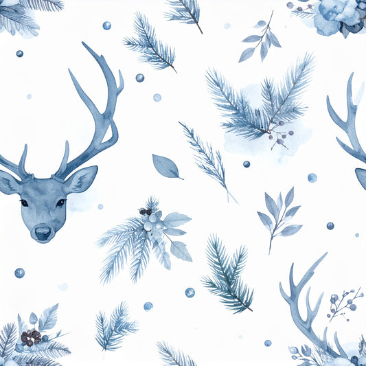 Frosty Holidays Pattern 24 Quilting Cotton Fabric