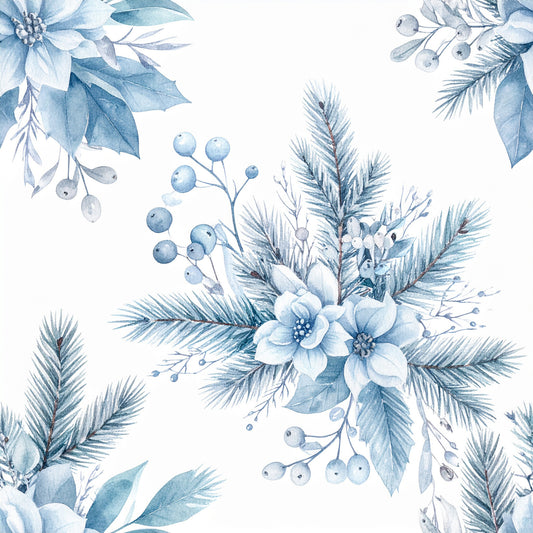 Frosty Holidays Pattern 3 Quilting Cotton Fabric