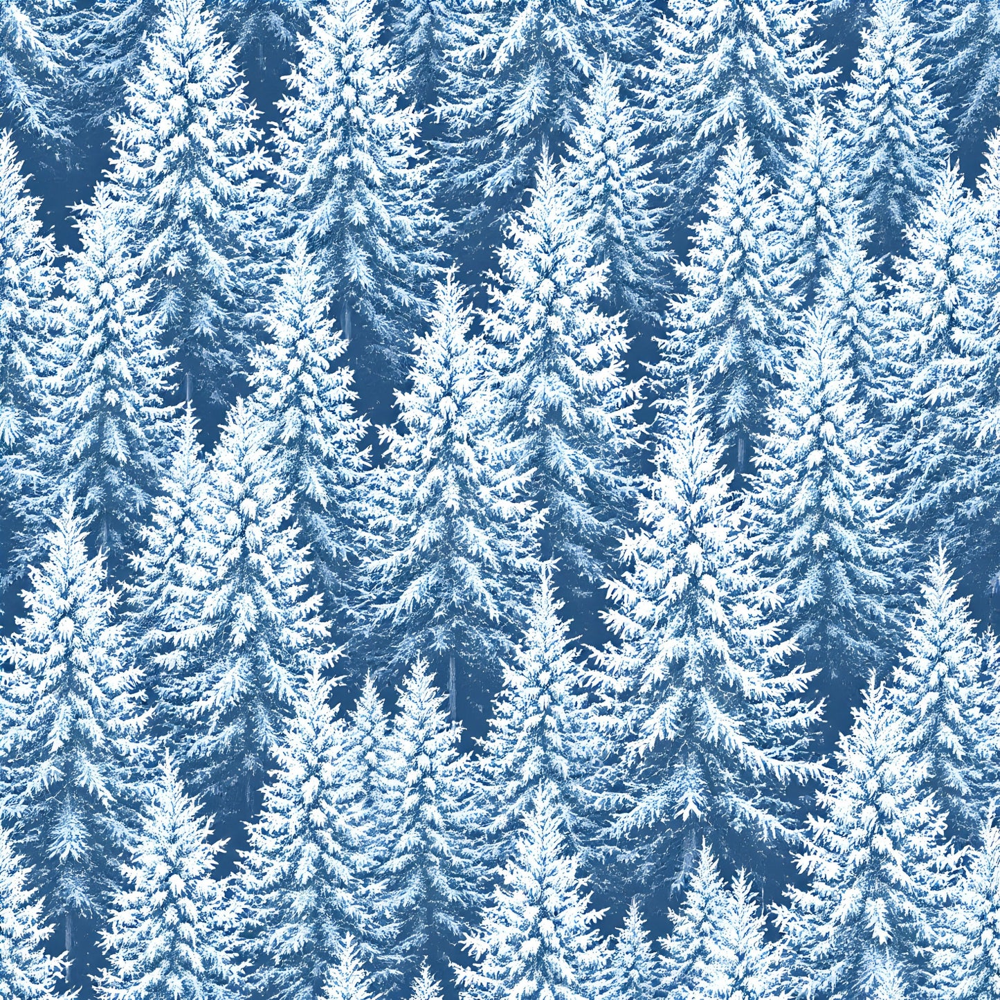 Frosty Winter Trees Pattern 3 Quilting Cotton Fabric