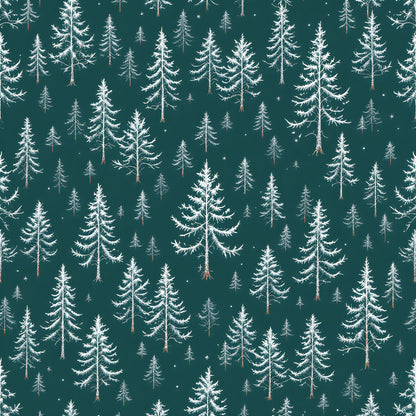 Frosty Winter Trees Pattern 5 Quilting Cotton Fabric