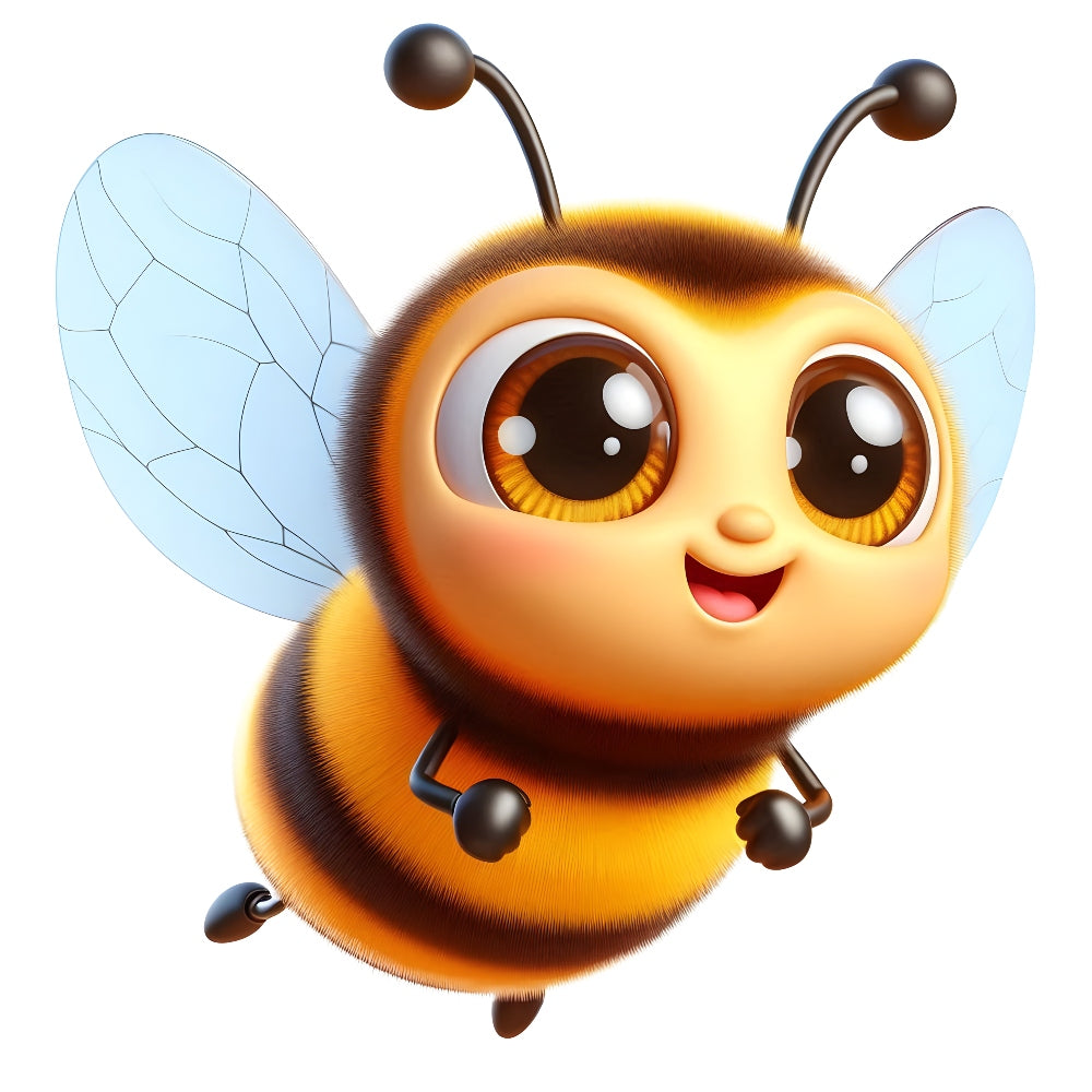 Funny Cartoon Bees Fabric Panel 14