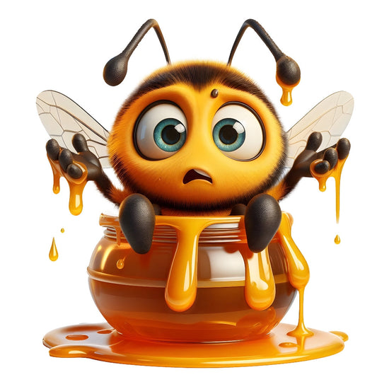Funny Cartoon Bees Fabric Panel 17