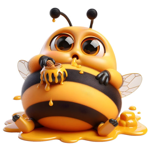 Funny Cartoon Bees Fabric Panel 21
