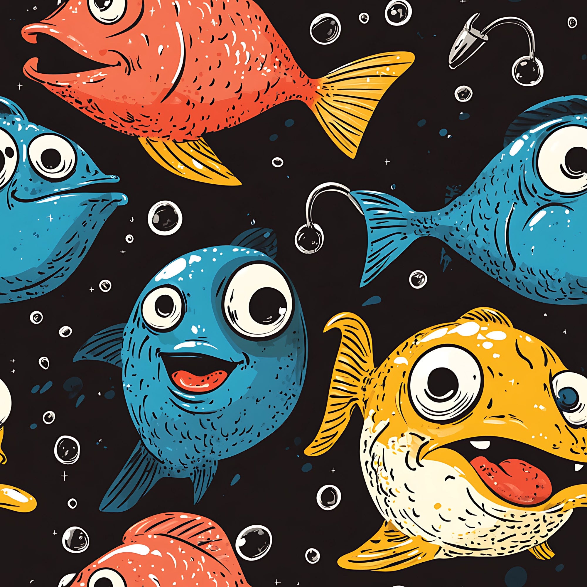 Funny Fish Faces – FabricMegaStore.com