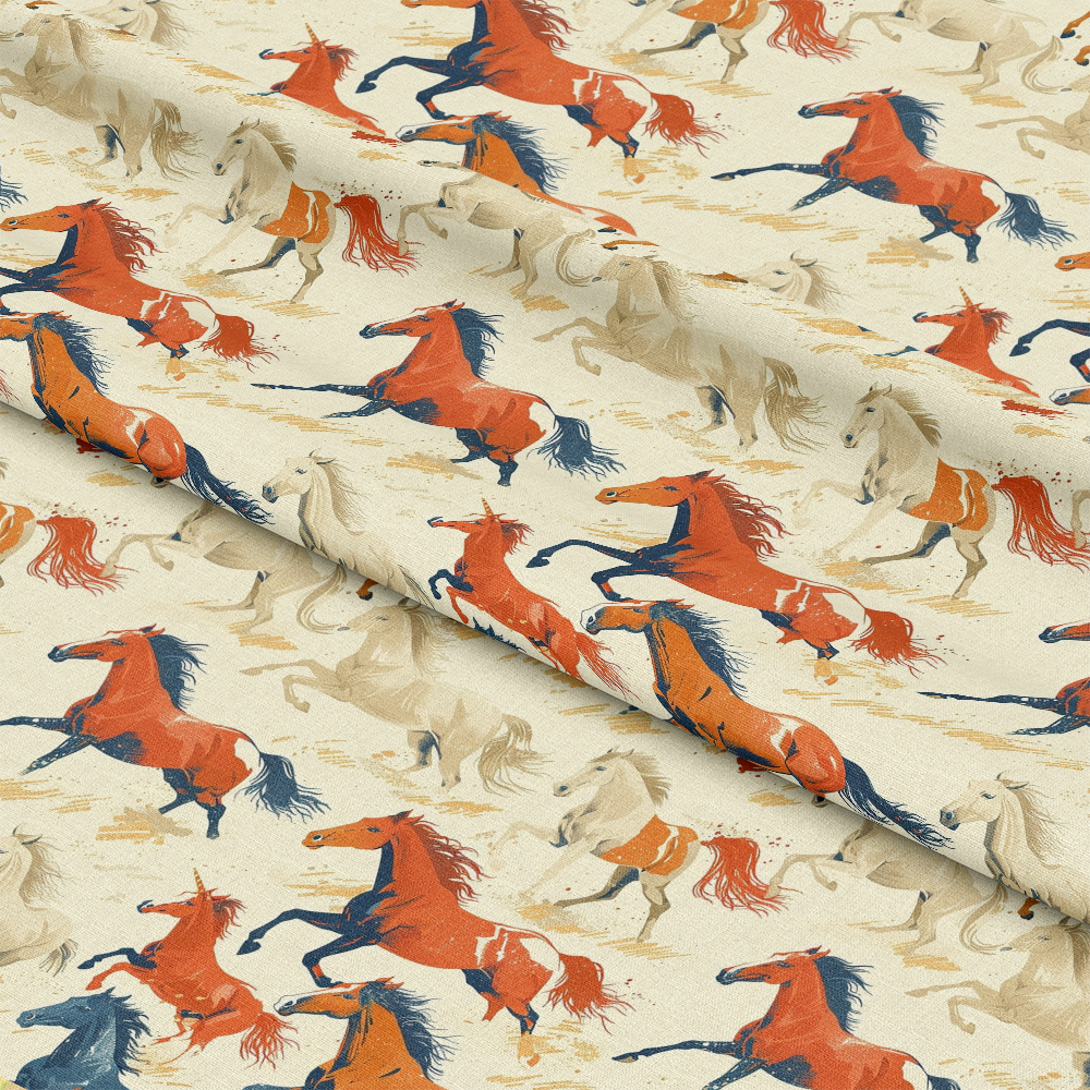Galloping Horse Pattern 4 Quilting Cotton Fabric