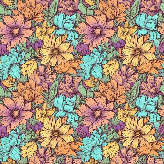 Garden Blooms Pattern 10 Quilting Cotton Fabric