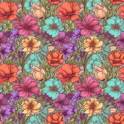 Garden Blooms Pattern 11 Quilting Cotton Fabric