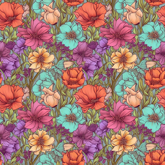 Garden Blooms Pattern 11 Quilting Cotton Fabric