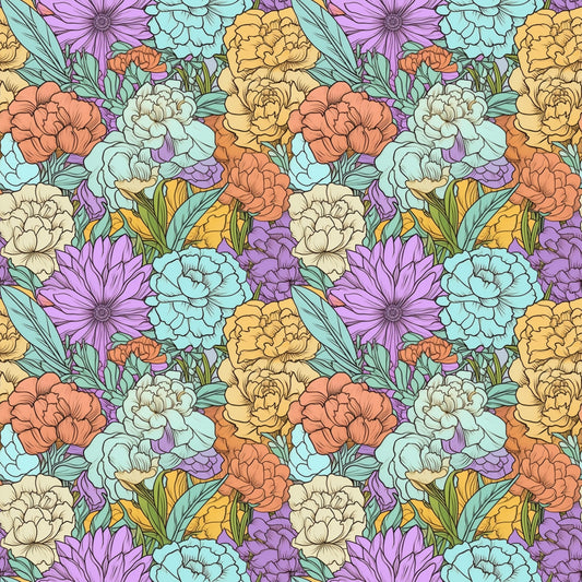 Garden Blooms Pattern 2 Quilting Cotton Fabric