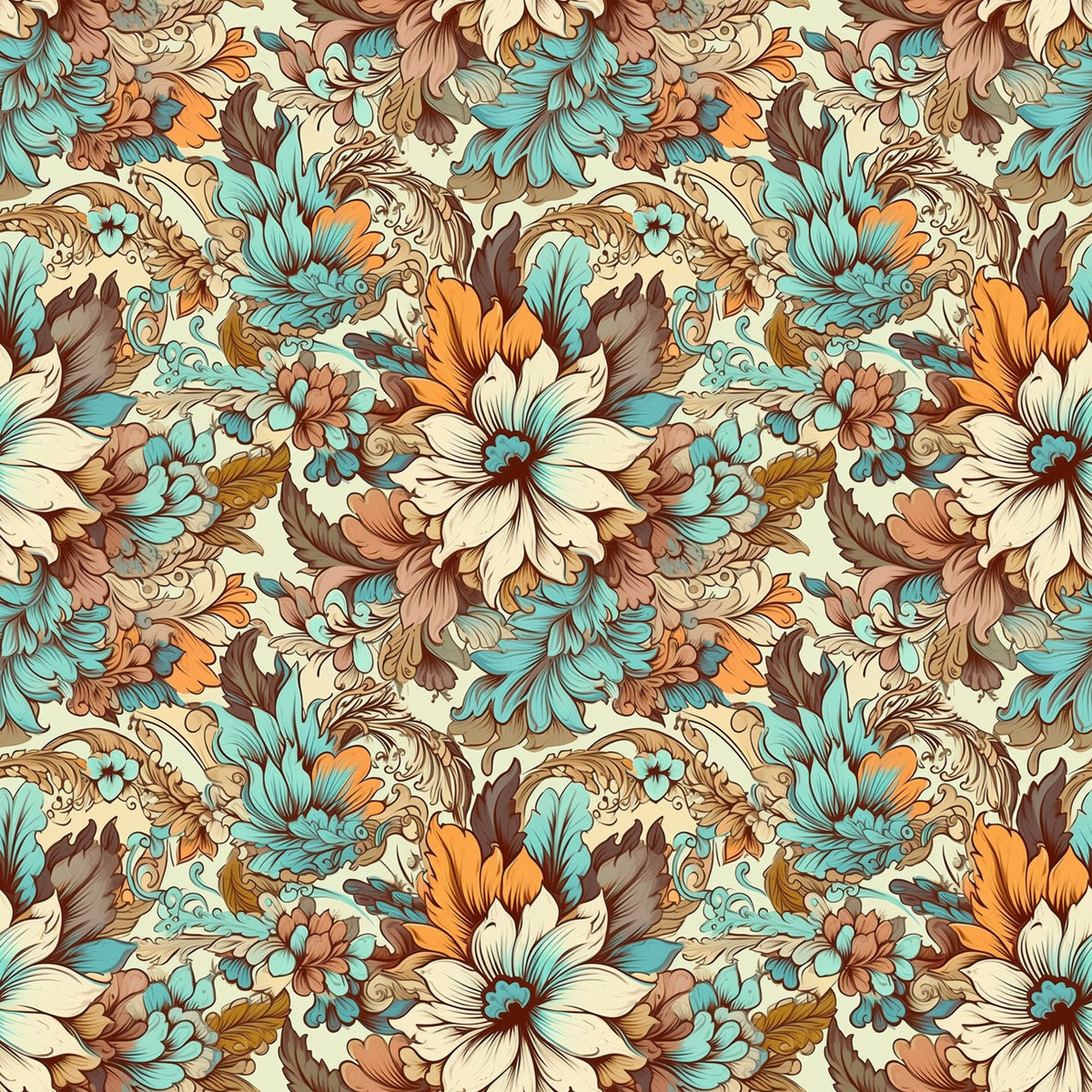 Garden Blooms Pattern 4 Quilting Cotton Fabric